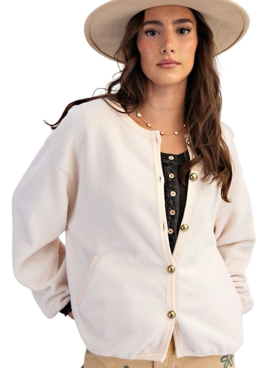 easel Jackets & Blazers - 716:  EASEL NWT JACKET CREAM (C)